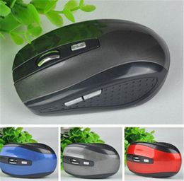 Hot 2.4GHz Optical Wireless Mouse USB Receiver mouse Smart Sleep Energy-Saving Mice for Computer Tablet PC Laptop Desktop with White Box