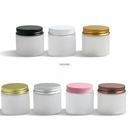 high qualtity24 x Travell 60g Frost Make Up Cream Jar With Metal lids 60cc 2oz Cosmetic Pet Containers for use