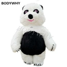 Mascot CostumesAdvertising Furry Panda Mascot Costume Suits Party Outfits Promotion Carnival Wedding Outdoor Inflatable Costume Adult