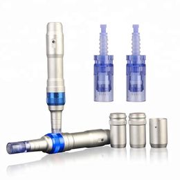 Factory Supply Accessories A6 Wireless Micro Needle Derma Pen Automatic Serum Applicator Meso Skin Nano Microneedling Therapy With Syringe Needles CE Approval