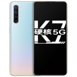 Original Oppo K7 5G Mobile Phone 8GB RAM 128GB 256GB ROM Snapdragon 765G Octa Core 48.0MP NFC 4025mAh Android 6.44" OLED Full Screen Fingerprint ID Face Smart Cell Phone