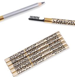 2021 Factory Direct Free Shipping New Makeup Eyes Leopard New Professional Make-up Eyebrow Pencil & Brush!Black/Brown/Gray