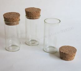 100pcs/lot 12ml Clear Glass tube with Wood Cork, 12cc cork bottle,Storage,Decorative, jewelry,beads Dispaly,24*50mm