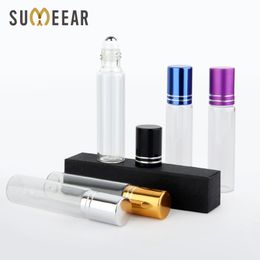 100 PCS/lot 10ml Roll On Essential Oil Vial Packing box Mini Perfume Bottle Empty Sample