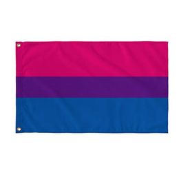 Custom Bisexual Pride Gay LGBT Flags 100D Polyester 3x5ft Cheap Price High Quality With Brass Grommets