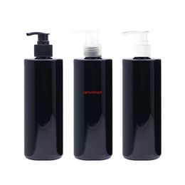 12pcs/lot 500ml Black Cosmetic Lotion/Emulsion Packing Bottle DIY 500cc Plastic Shampoo Dispenser Press Pump shoer gel bottlegood package