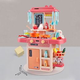 42Pcs/Set Simulation Kitchen Toy Spray Water Dinnerware Children's Toys Cooking Table Set LJ201009