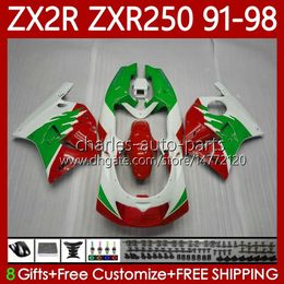 Body For KAWASAKI Red green NINJA ZX2R ZXR250 ZX 2R 2 R R250 ZXR 250 89-98 85No.30 ZX-2R ZXR-250 91 92 93 94 95 96 97 98 ZX-R250 1991 1992 1993 1994 1995 1996 1997 1998 Fairing