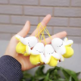 50PC Cute Yellow Banana Plush Toys Keychain Soft Stuffed Dolls Toy for Kids Children Baby Girls Christmas Gifts