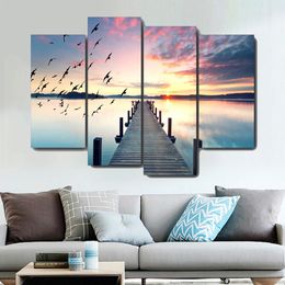 Artistic Riverside Scenery Canvas Painting Calligraphy Prints Home Decoration Wall Art Poster Pictures for Living Room Bedroom Y200102
