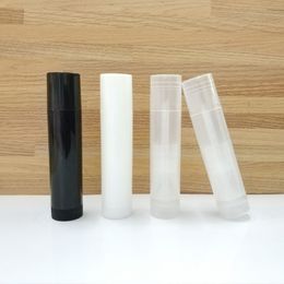 5ML Cosmetic Empty Chapstick Lip Gloss Lipstick Balm Tube and Caps Container black white clear Colour DH8541
