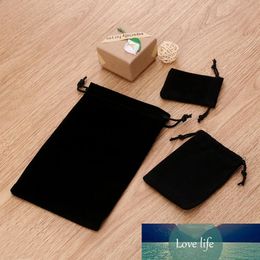 Rinhoo 3 Sizes Packing Drawstring Velvet Pouch Sachet Gift Bag For Jewellery Wedding Things Party Simple Fabric Gift Bag Wholesale