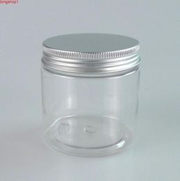 200g Transparent PET Cream Jars With Aluminum Lid 200ml Plastic jar cosmetic container Wholesalegood quantity