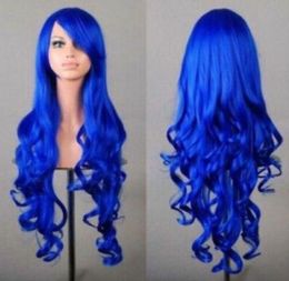 Beautiful female layered wave with bangs cosplay party long full wig LolitaSailor Moon Sailor Neptune Cosplay Long Dark Green Wig