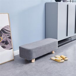 benches stools NZ - US stock Living Room Furniture Bench Footstool Footrest Pouffe Stool Padded Chair Stool With Wooden 4 Leg for Bedroom Hallway a56