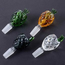 Pineapple Hookahs Fashion New Glass Bowl Straight Dab Rigs Colorful Water Pipes Smoking accessories HSB007