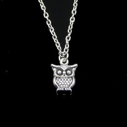 Fashion 16*12mm Big Eyes Owl Pendant Necklace Link Chain For Female Choker Necklace Creative Jewellery party Gift