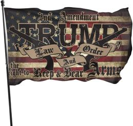 Cheap Price Trump Law & Order 2Nd Amendment Guns 3x5 150x90cm Flags Banner, Digital Printed Outdoor Hanging Printing, Drop Shipping