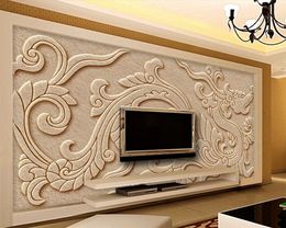 Beibehang Custom wallpapers mural classical Chinese dragon pattern relief sandstone TV background walls painting 3d wallpaper