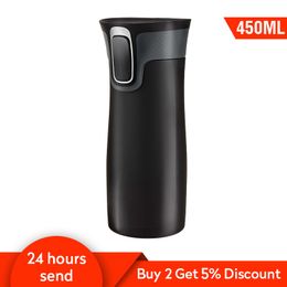 450ML Thermos Bottle Termos Travel Mugs Thermos Café Cup Garrafa Termica Tumbler Mugs Coffee Cups Water Bottles Stainless Steel 201029