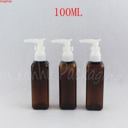 100ML Brown Plastic Bottle With Bayonet Pump , 100CC Empty Cosmetic Container Shampoo / Lotion Sub-bottling ( 50 PC/Lot )good qualtity