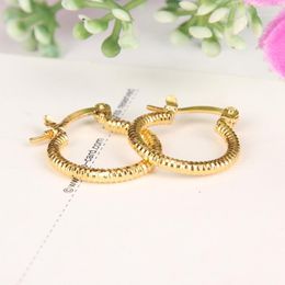 Hoop & Huggie Bangrui Round Earrings Basketball Trendy Yellow Colour Fashion Jewellery Wholesale Middle Size Women1