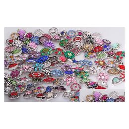 Fashion Colourful Crystal Snaps Noosa Button Jewellery Accessories 18Mm Interchangeable Jewellery Inlaid For Diy Button Components R3Mwu