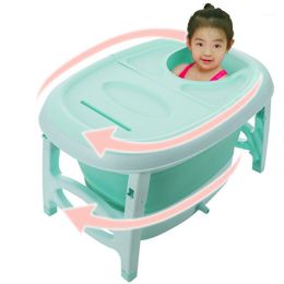 Bathing Tubs & Seats Baby Folding Bathtub Children Bucket Large Household Swimming Child