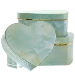 heart hat boxes UK - 3PCS Florist Hat Boxes Heart Shaped Box Candy Boxes Set of 3 Gift Box Packaging for Gifts Christmas Flowers Gifts1