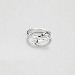 Women Men Hug Open Ring Gift Finger Ring for Love Couple Fashion Jewelry Accessories Wholesale Price