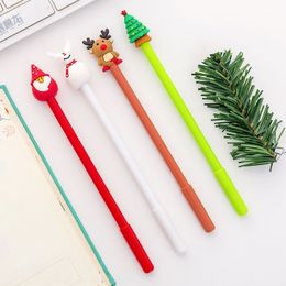 40 Pcs Santa Claus Pen for Writing School Office Gifts Cute Stationary Christmas Novelty Gel Pens 201202