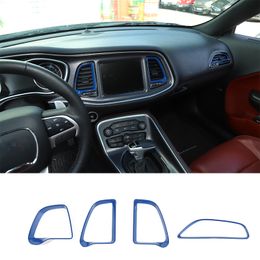 Blue ABS Centre Console Air Conditioning Vent Ring for Dodge Challenger 15+ Factory Outlet Car Interior Accessories