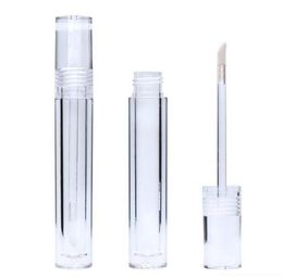 Empty 7.8ML Lipgloss Tube packing bottles Round Transparent Lip Gloss Tubes With Wand Tubes Clear