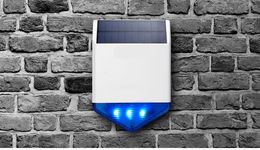 FreeShipping Solar Panel Solar Siren SJ1 for G19 G18 W18 8218G W1 GSM Alarm System Security with Flashing Response Sound Waterproof Outdoor