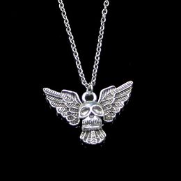 Fashion 34*25mm Fly Skull Bat Pendant Necklace Link Chain For Female Choker Necklace Creative Jewellery party Gift