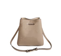 Bucket Shoulder Bags women Drawstring wallet Genuine Leather purse Luxury Handbags Designer Black embossed purse tote bag Interior Zipper Pocket