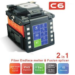 Multi-language Comway C6 optical fusion splicer Fibre endface melter 2 in 1 High precision alignment PAS ARC Splicing machine1