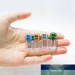 100/200pcs Round Transparent Pill Vials Mini Clear Plastic Capsule bottle,Aluminum cap Portable Cute Cosmetic packing Container