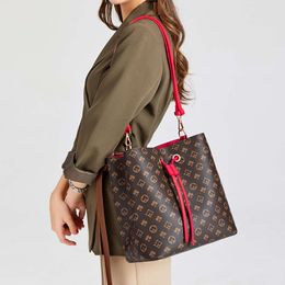 5A+ Luxurys Designers New women's Drawstring Fashion printing portable Bucket niche Single Shoulder Messenger bag