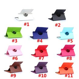tablet covers wholesale UK - Universal 360 Degree Rotation PU Leather Stand Tablet Cover Case for 7 8 9 10 Inch Protective Cases 11 Colors Providea36