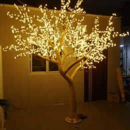 Garden Decorations n Handmade Artificial LED Cherry Blossom Tree night Light New year Christmas wedding Decoration Lights 2.5m /1728pcs LEDs