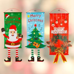 Christmas Porch Door Banner Hanging Ornament Christmas Decoration For Home Xmas 2020 Happy New Year 2021 DHL Free Shipping SN1569