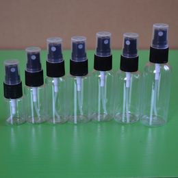 10ml 20ml 30ml 50ml 100ml 120ml Empty Plastic Spray Bottle Makeup Perfume Water Sprayer Container Black Cap Atomizers