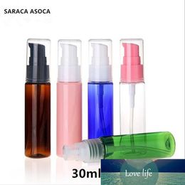 Wholesale Retial 30ml PET Plastic Lotion Bottle 100pcs/lot Travel Empty Powder Pump Cosmetics Refillable Bottles