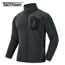 TACVASEN Thin Military Fleece Jacket Coat Winter Men Thermal Fleece Jackets Army Green Clothes Men's Windproof Fleece Liner 201123