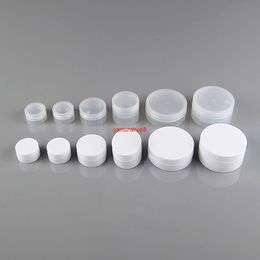 3g 5g 10g 20g 30g 50g White Plastic Empty Jar Pot Travel Cosmetic Sample Makeup Face Cream Containers Nail Art Organiser Homegood package