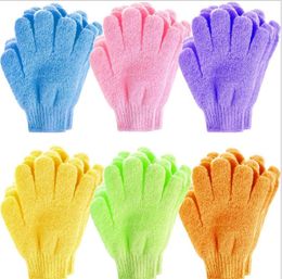 Bath Glove Kid's Washcloths Cloth Towel Solid Children's Finger Gloves Nylon Massage Shower Bubble Tool Dead Skin Cell Remover Sea Ship LSK1502