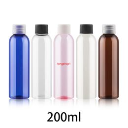 200ml Empty Water Bottle Cosmetic Lotion Cream Shower Gel Shampoo Face Toners Travel Packaging Plastic Container Screw Capfree shipping it