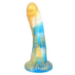 NXY Dildos Anal Toys New Colour Silicone Artificial Penis Manual Suction Cup Masturbation Stick Adult Fun Products 0225