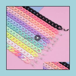 Eyeglasses Chains Eyewear & Accessories Fashion Retro Bright Acrylic Sunglasses Chain Straps Lanyards Transparent Color Reading Glasses Hang